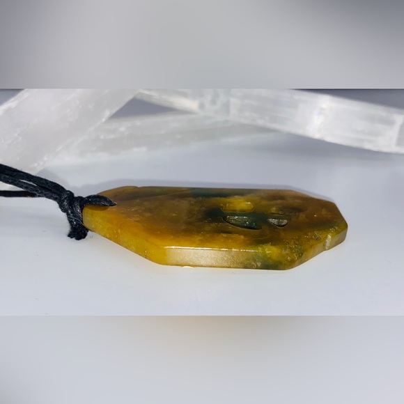 NEW Serpentine Fire (grounding stone) Gemstone Necklace - Picture 4 of 5